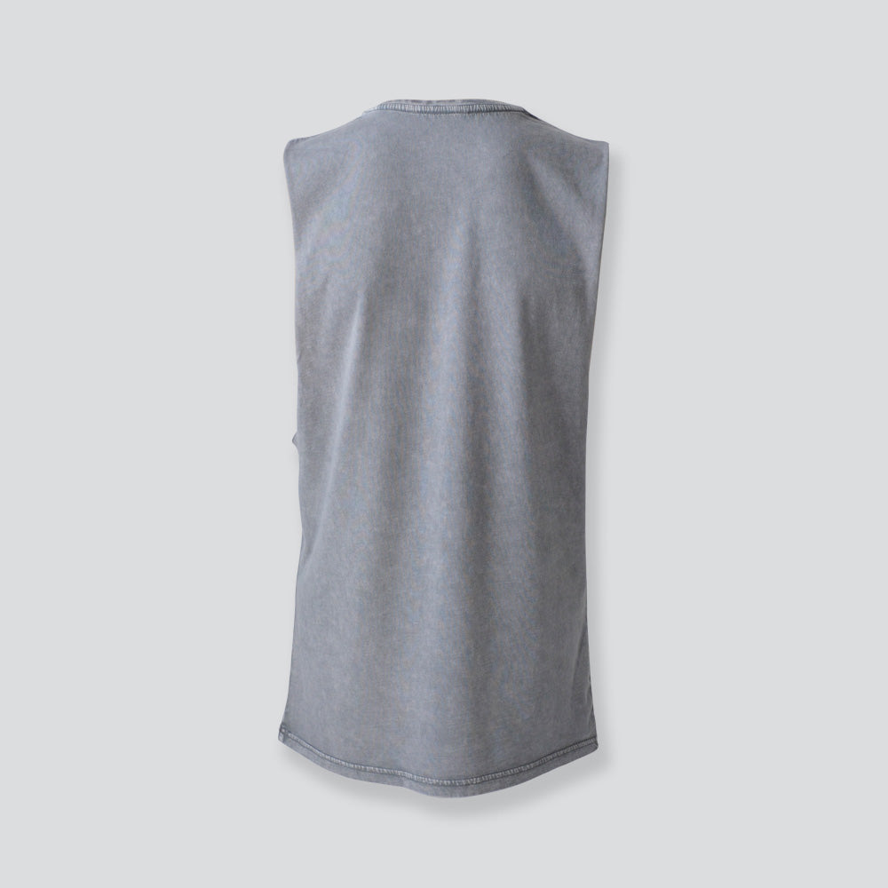 Mens Dallas stone wash tank in stone back