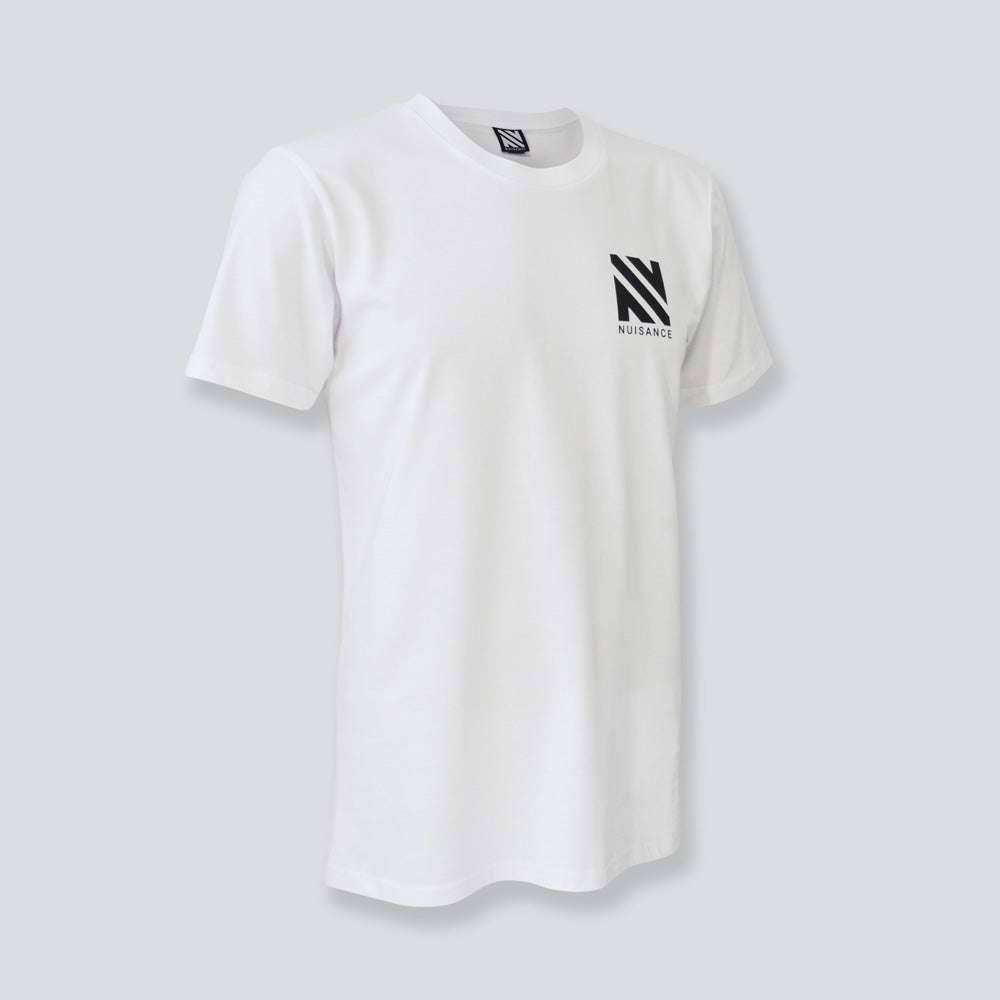 Mens Platinum Tee in white front