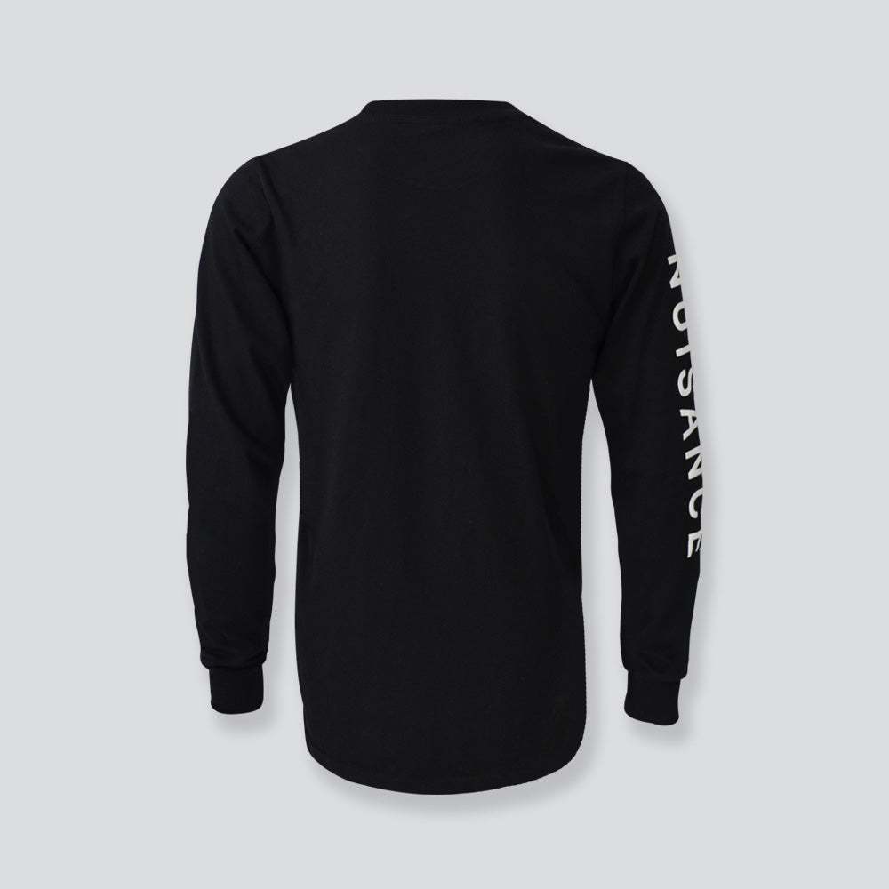 Unisex Hudson long sleeve tee in black back